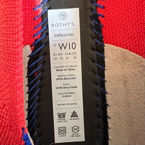 Rothy’s The Point Flats Flame - Picture 10 of 12